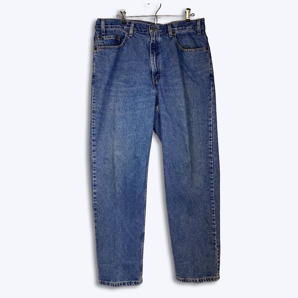 VTG Levi's 901 Mens Jeans 38x32 Blue Denim Relaxed Straight Leg Y2K 2002 Red Tab